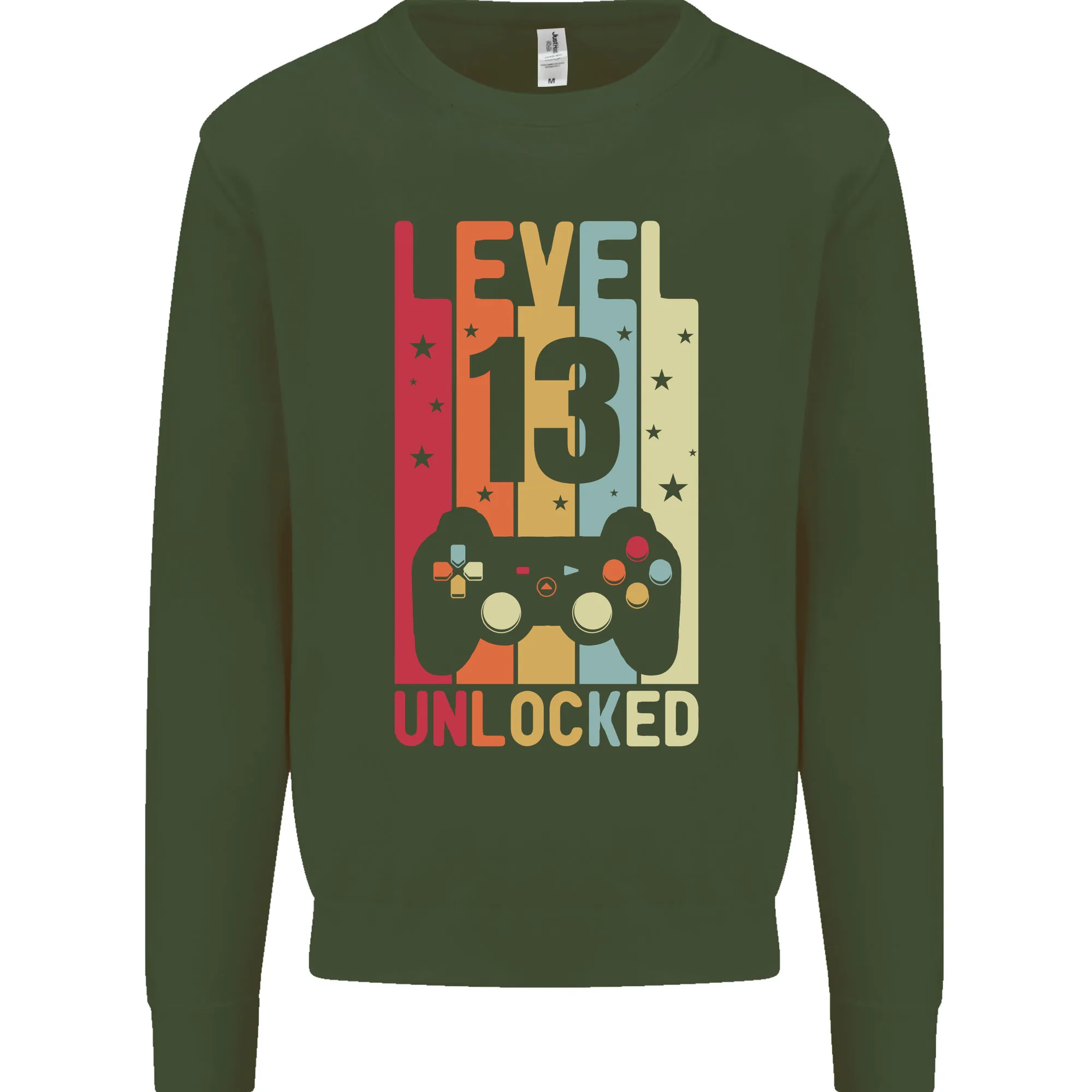 13th Birthday 13 Year Old Level Up Gaming Kids Sweatshirt Jumper