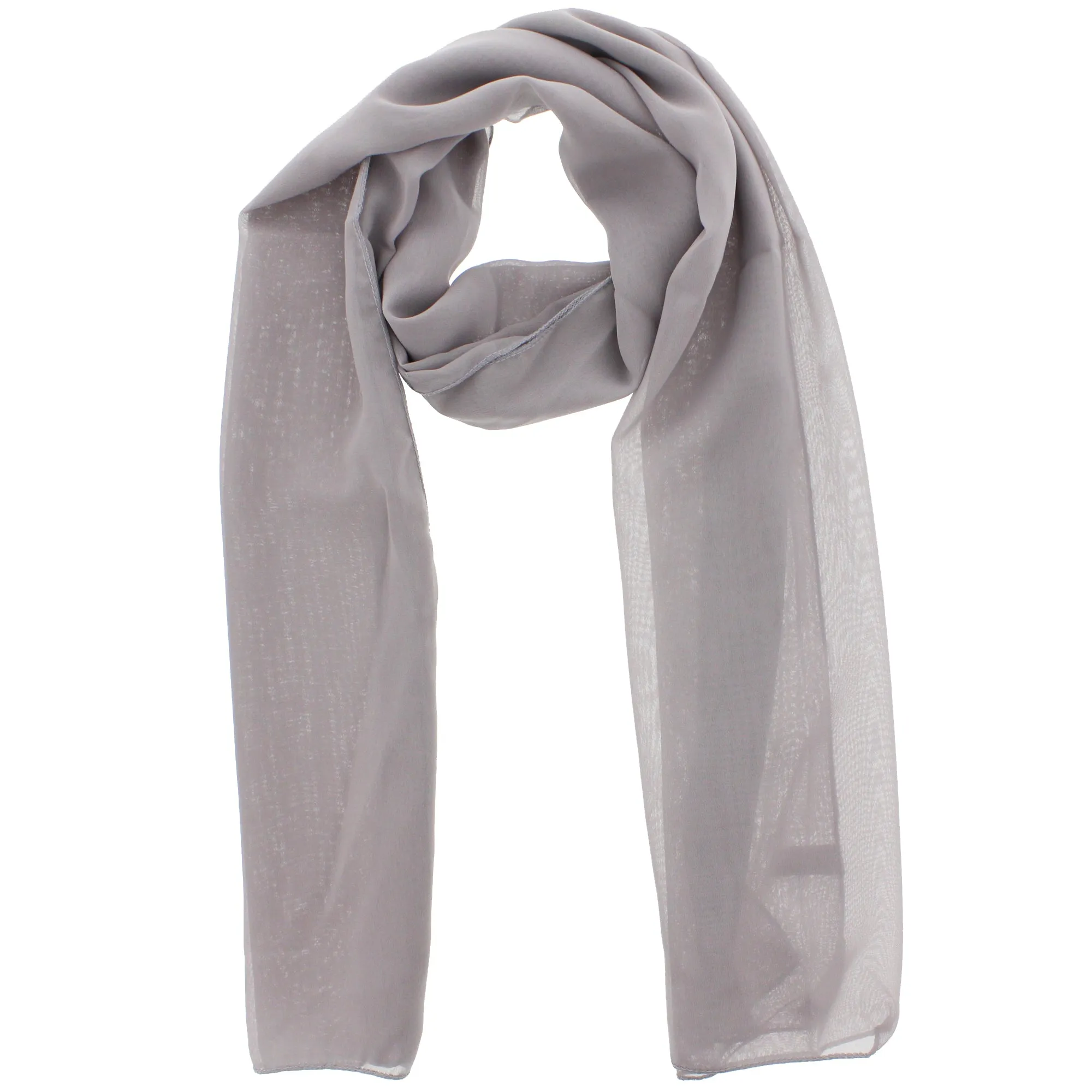 150 x 45cm Silver Chiffon Scarf