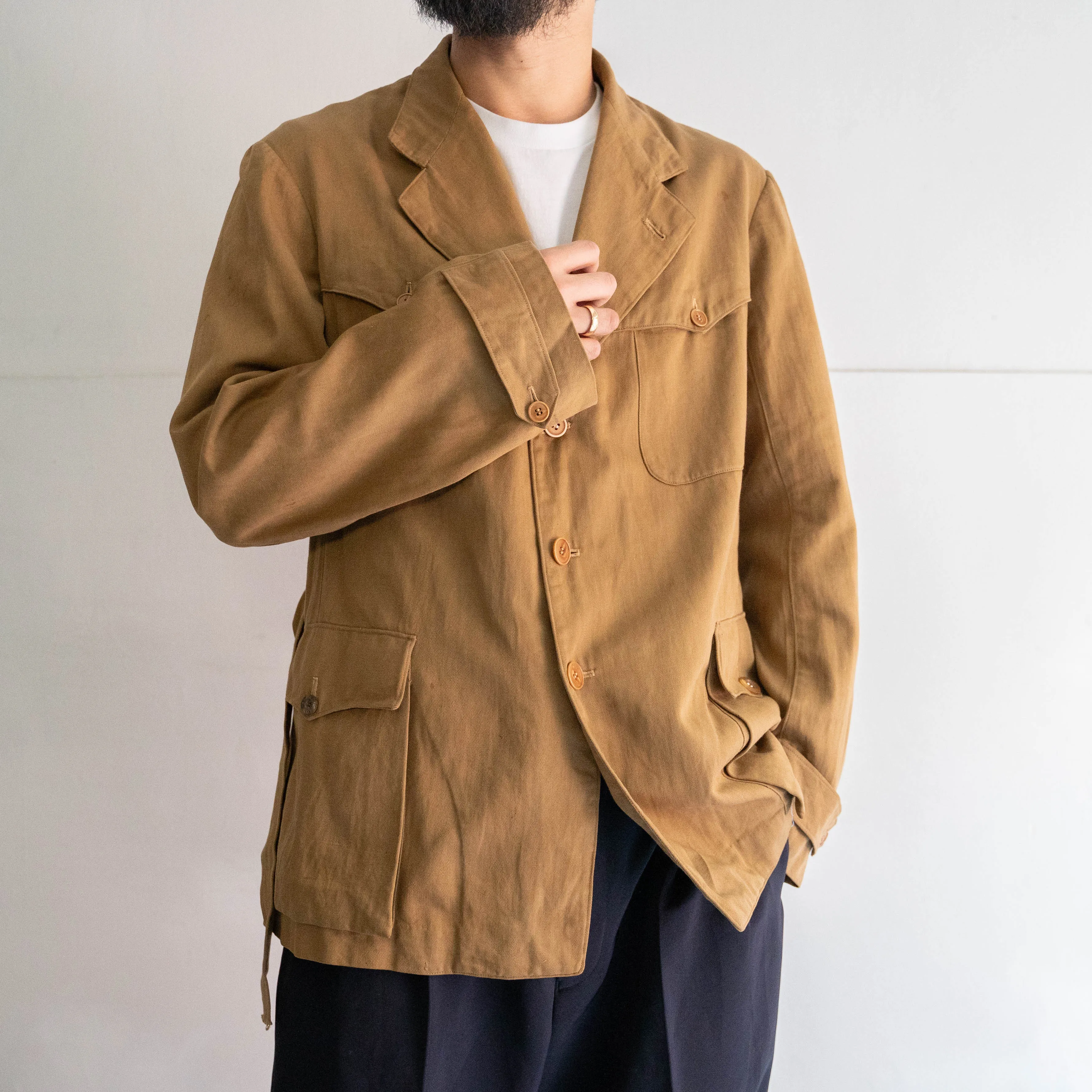 1950-60s Belgium? brown color norfolk jacket