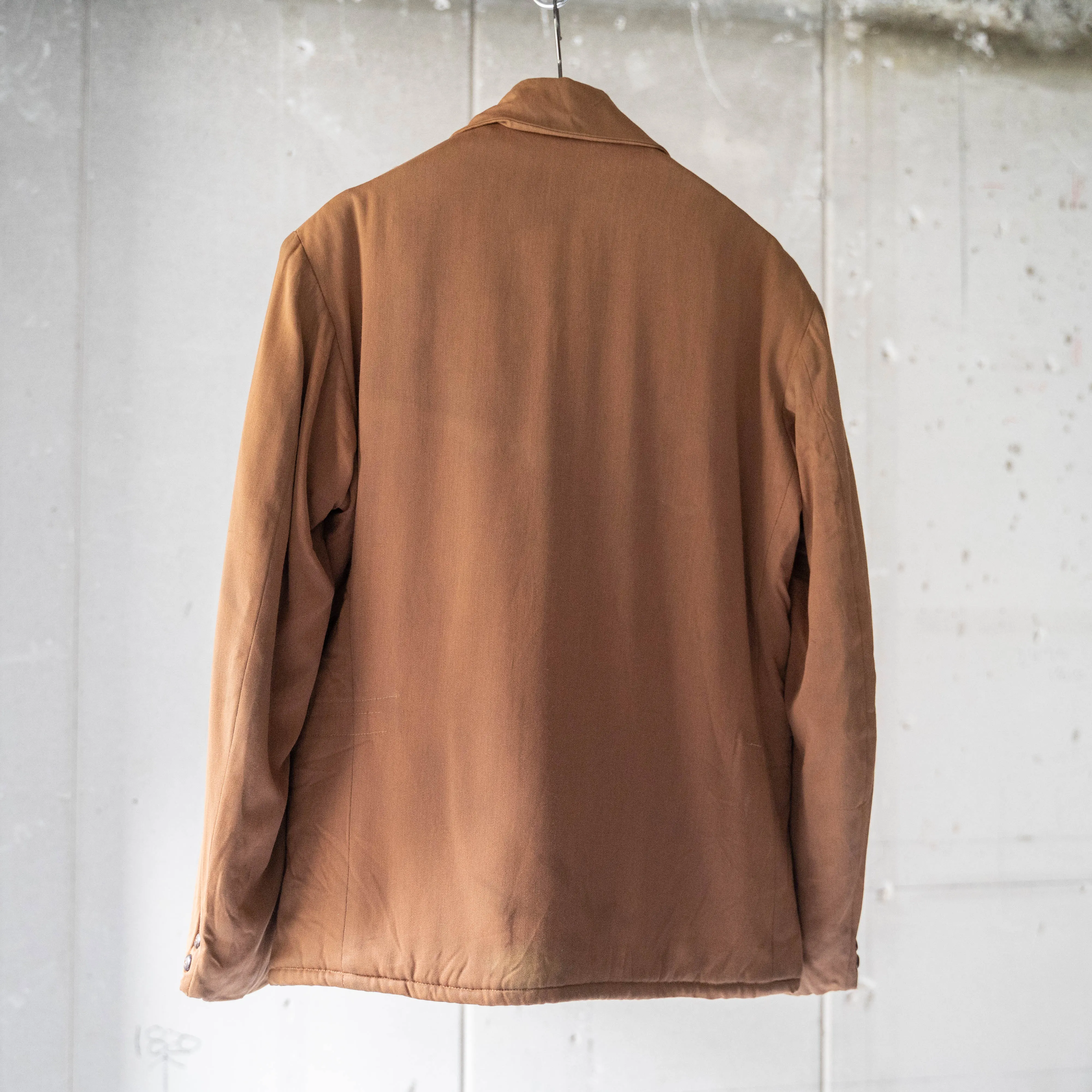 1950s USA brown color gabardine zip up jacket