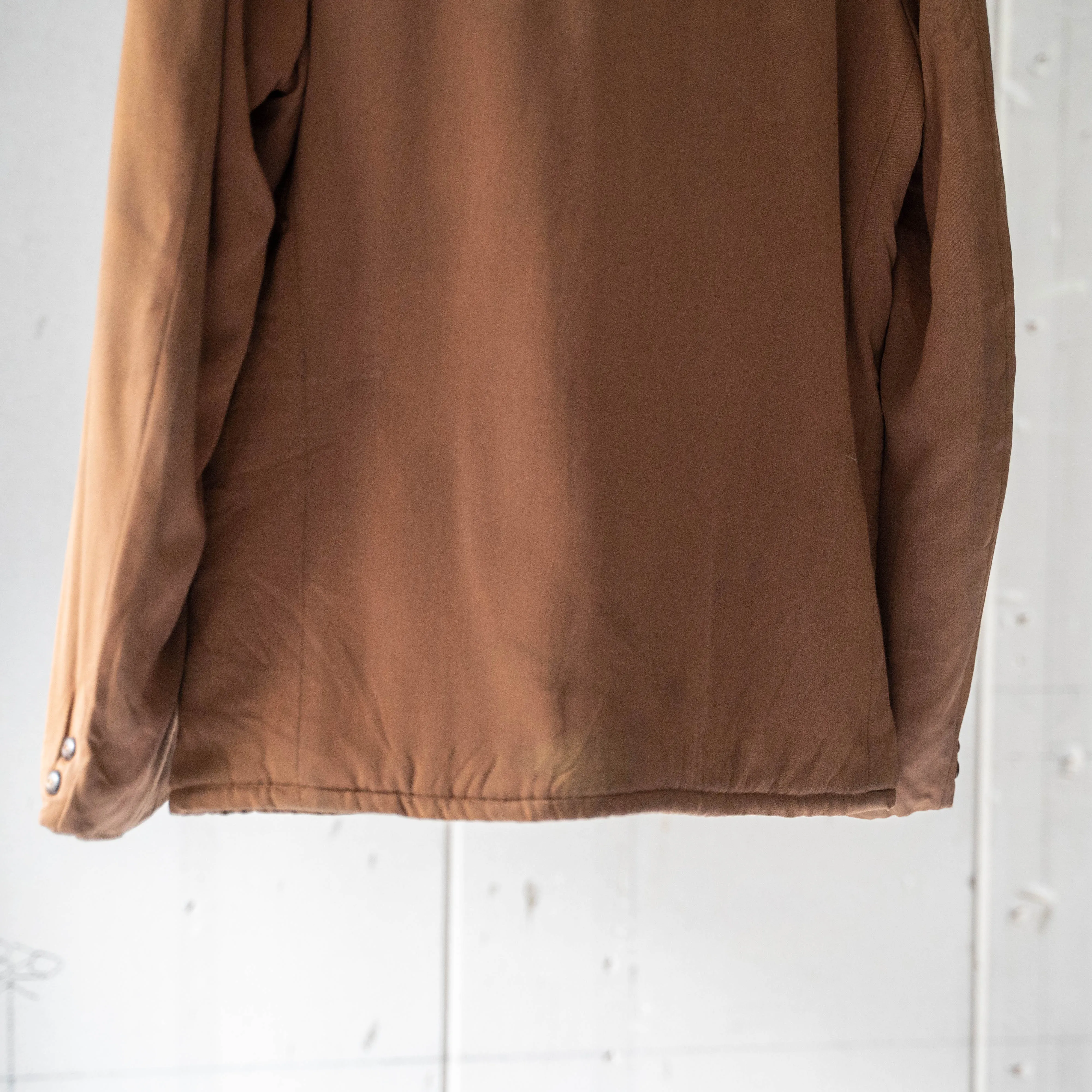 1950s USA brown color gabardine zip up jacket