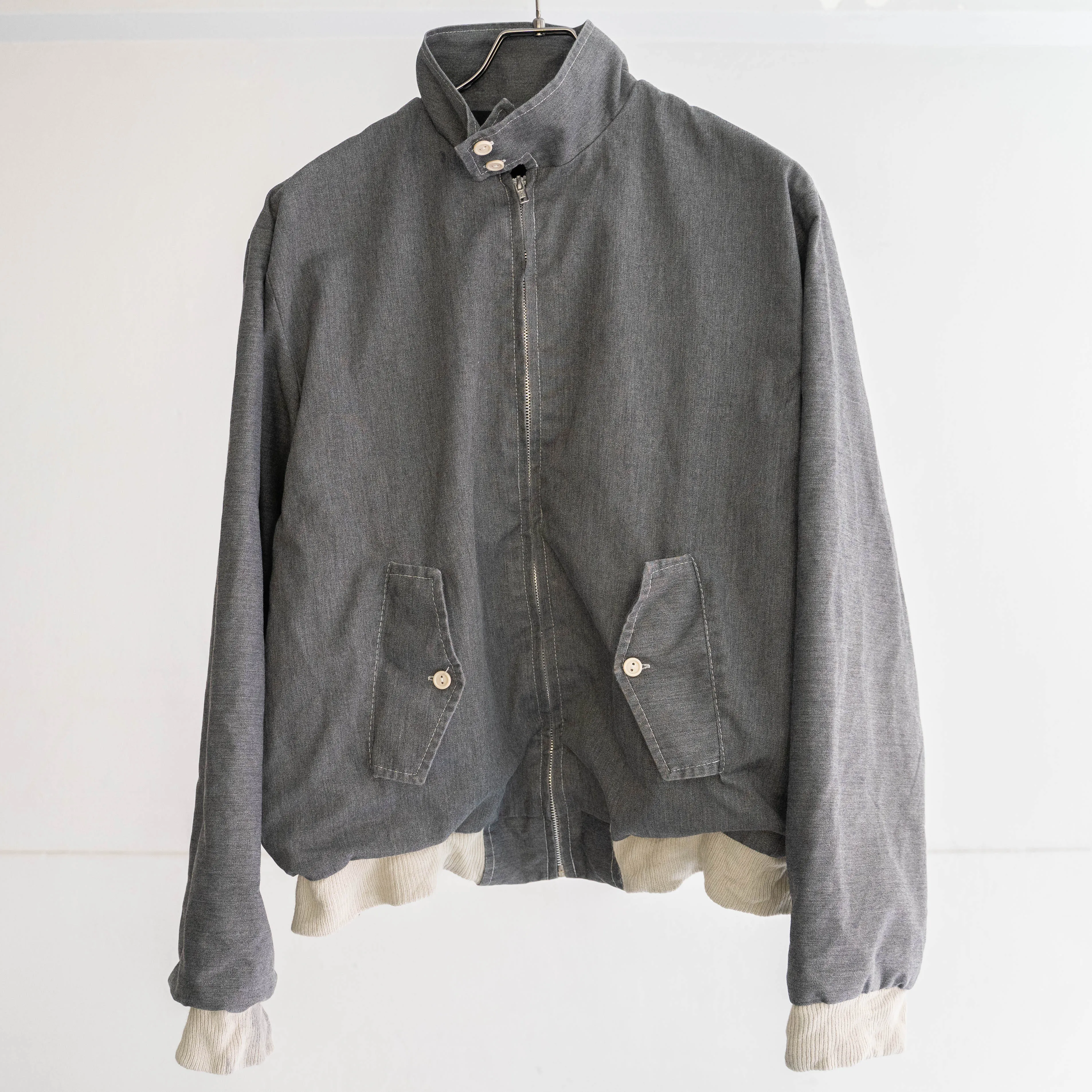 1970s England made gray color drizzler jacket 'black dyed'