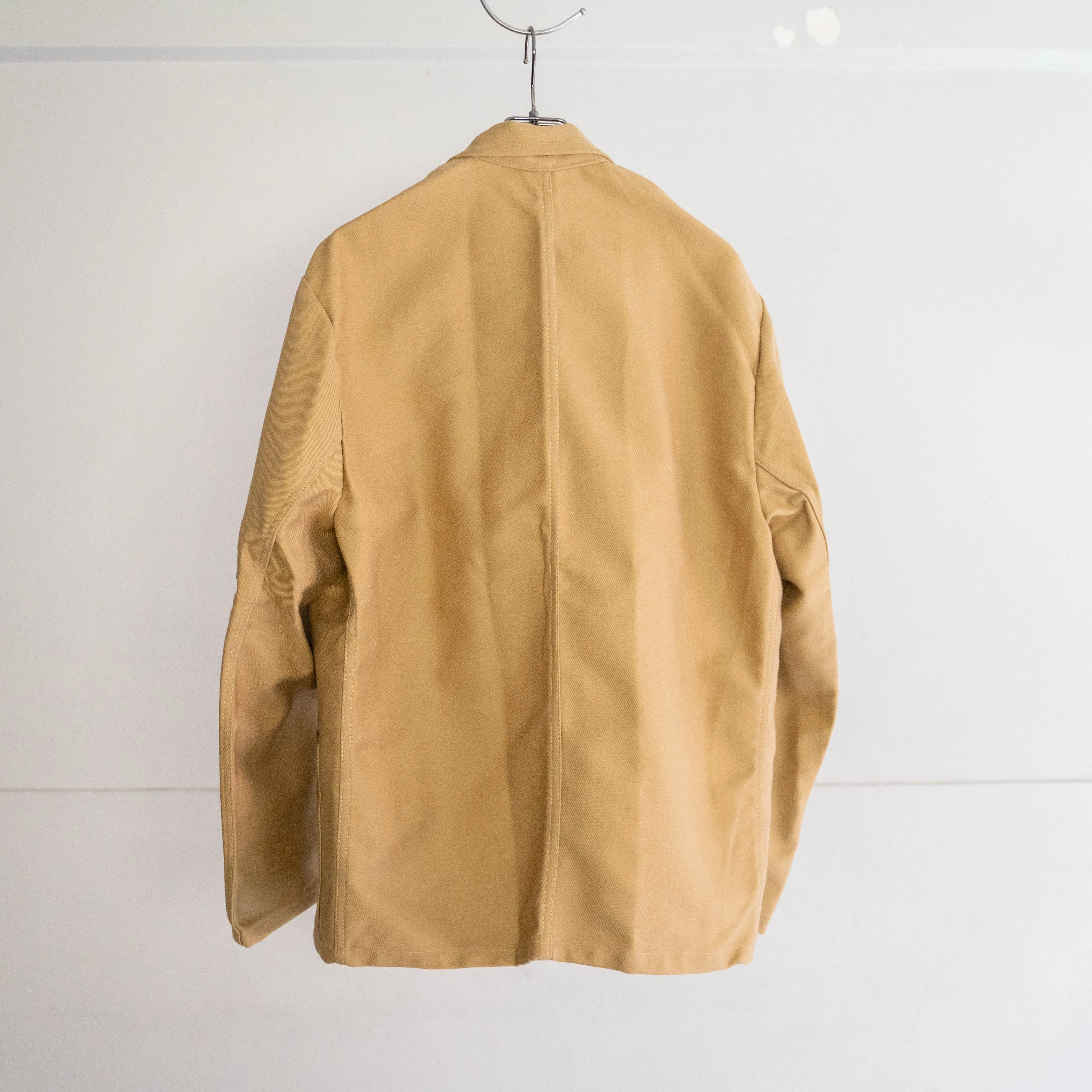 1970s German beige color elephantskin double breasted work jacket 'deadstock'