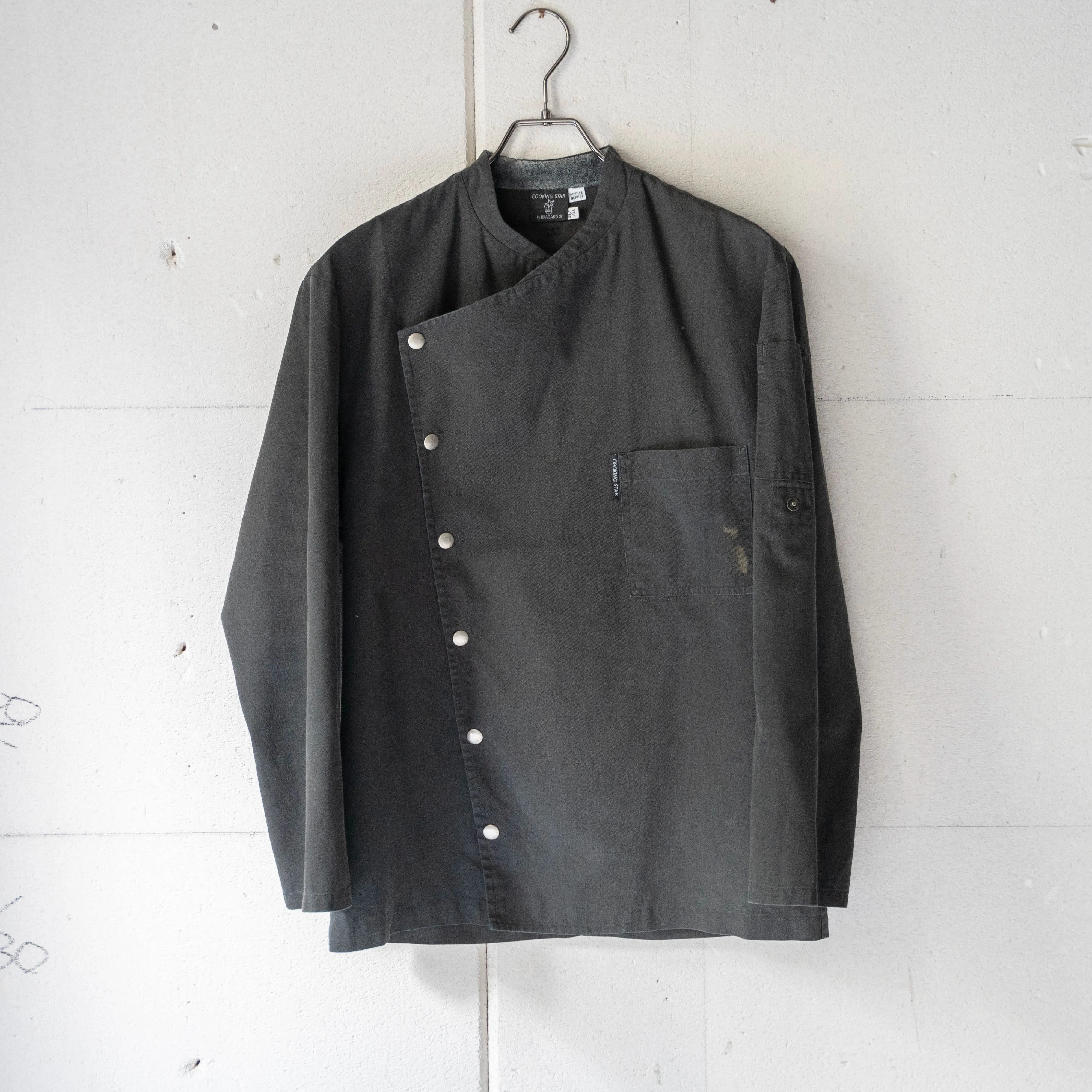 1980-90s France black color asymmetry chef jacket