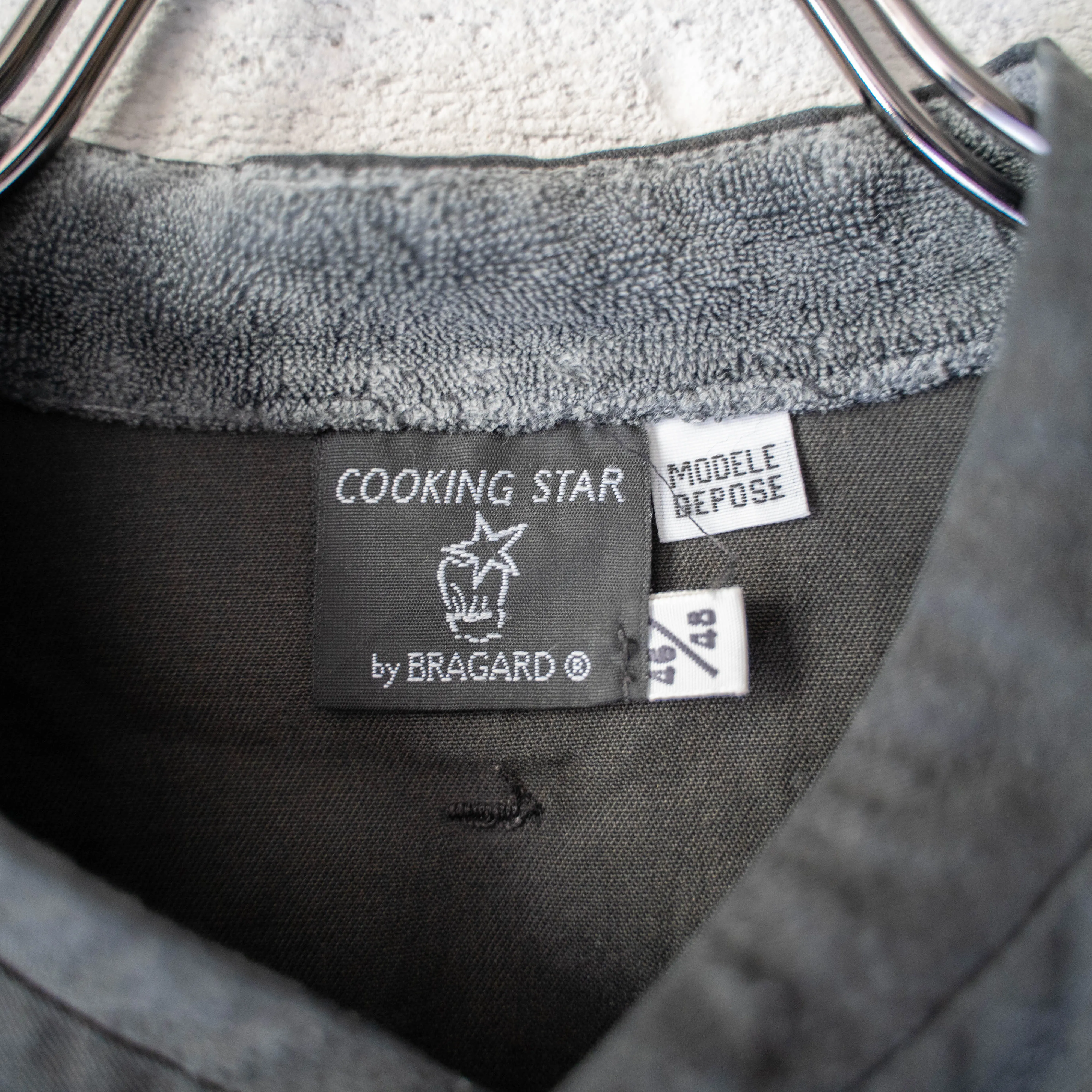 1980-90s France black color asymmetry chef jacket