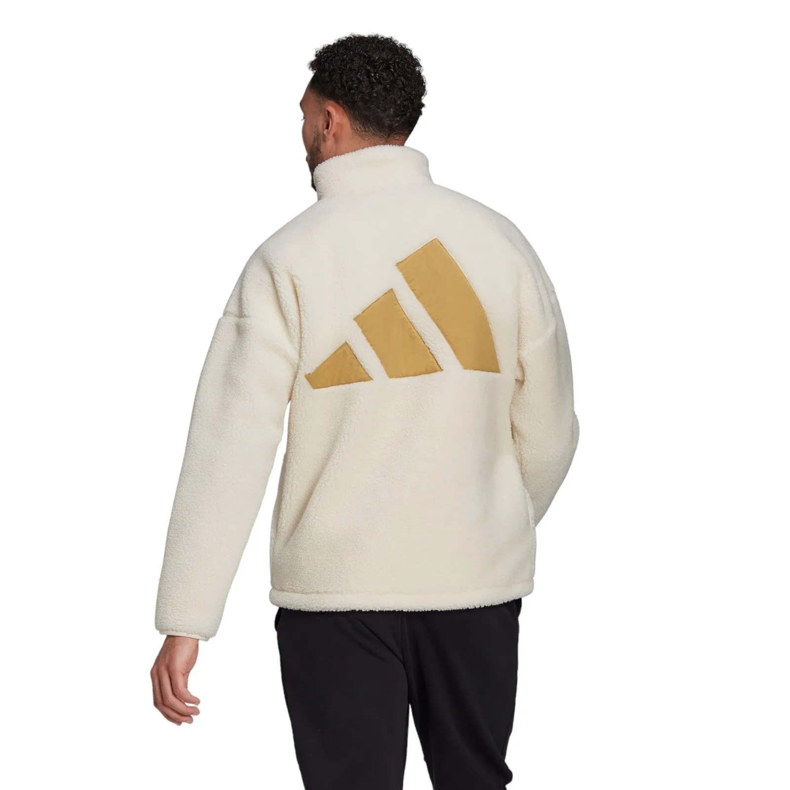 adidas Winter Jacket Colorblock Splicing Fleece - White