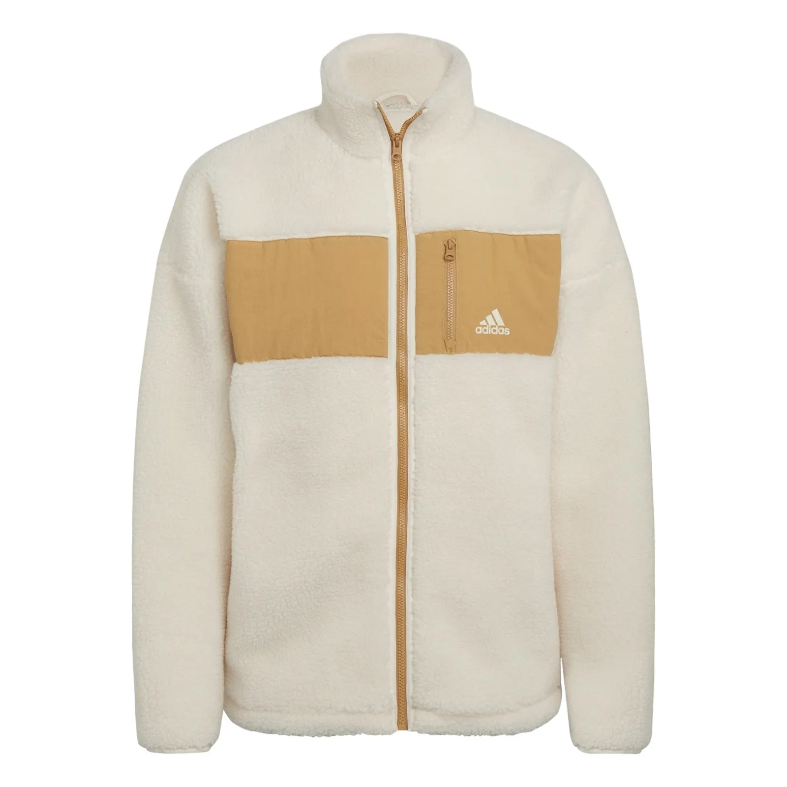 adidas Winter Jacket Colorblock Splicing Fleece - White