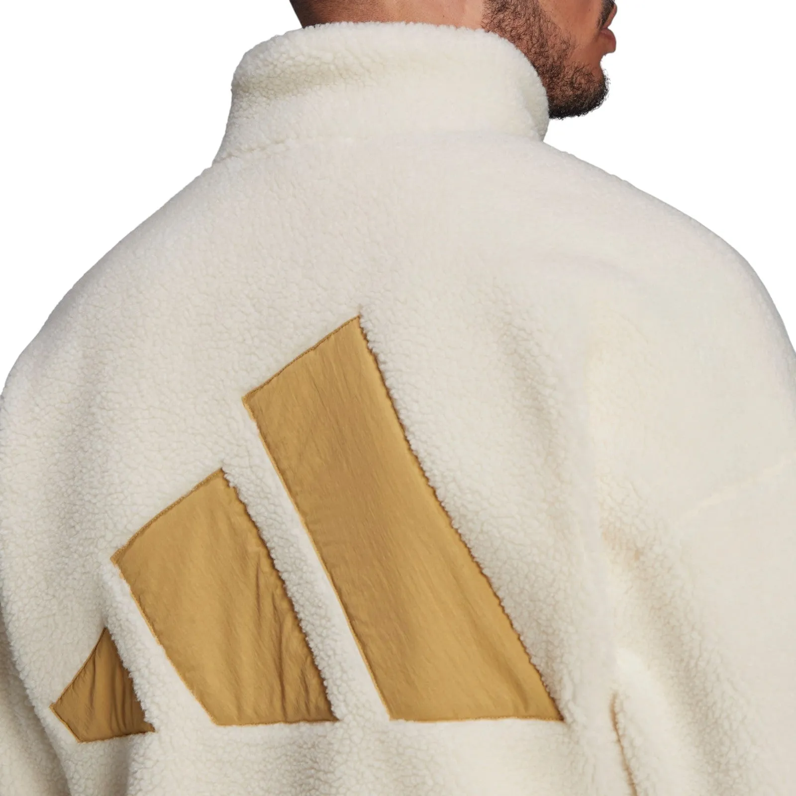 adidas Winter Jacket Colorblock Splicing Fleece - White