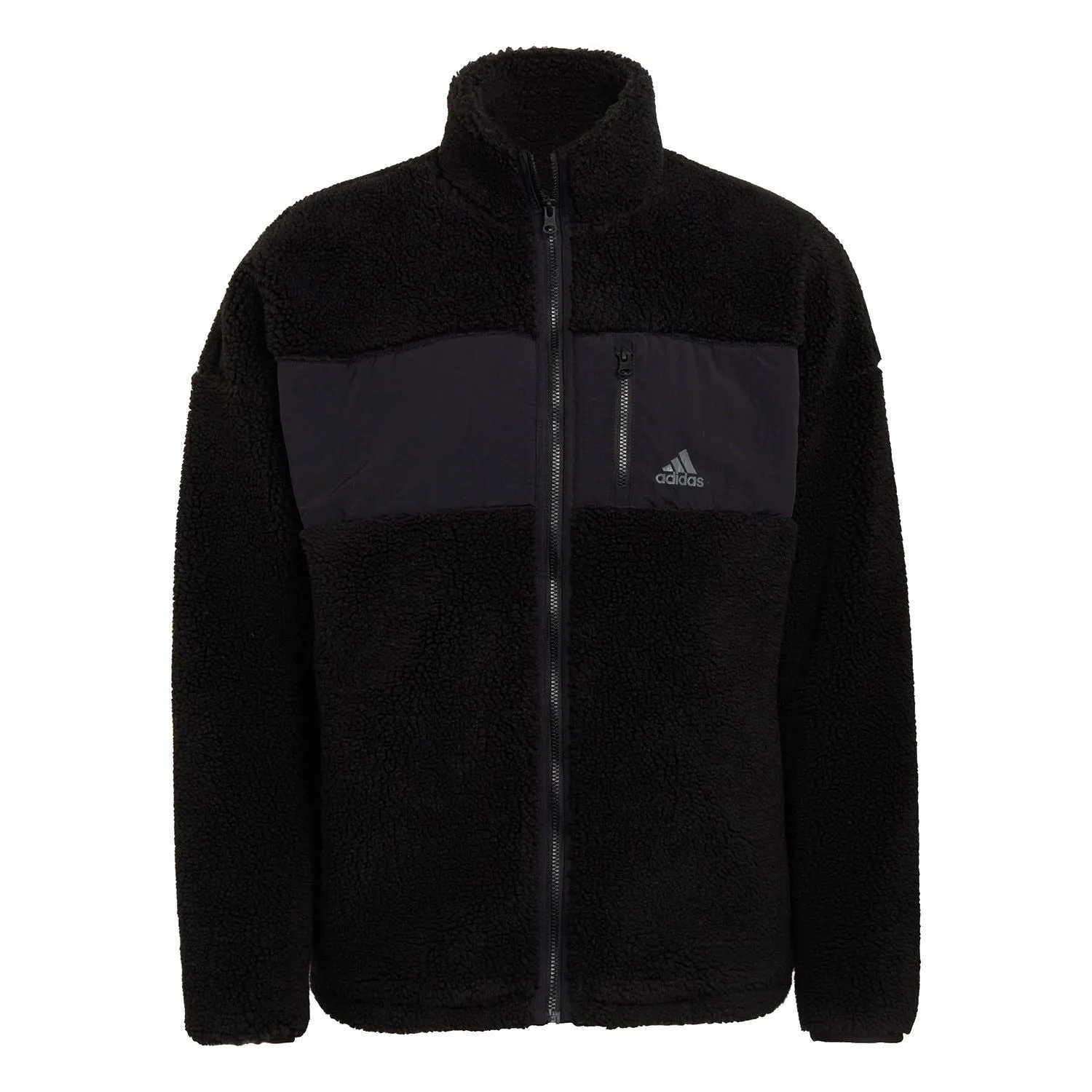 adidas Winter Sherpa Polar Fleece Jacket - Black