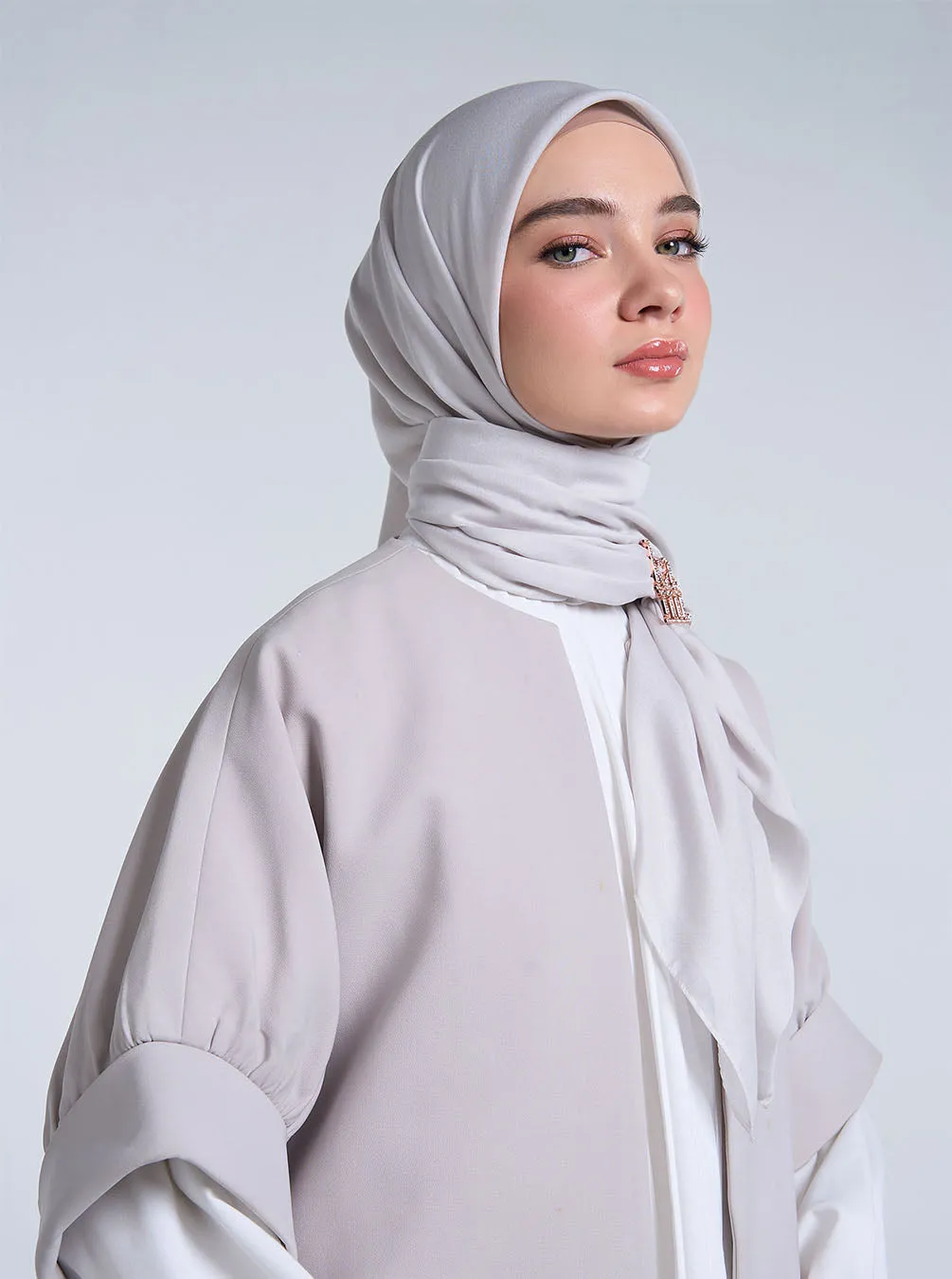 AIRY VOILE SCARF PLAIN MIST