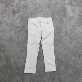 American Eagle Women Chino Pant Straight Leg 5 Pockets Low Rise White Size 0