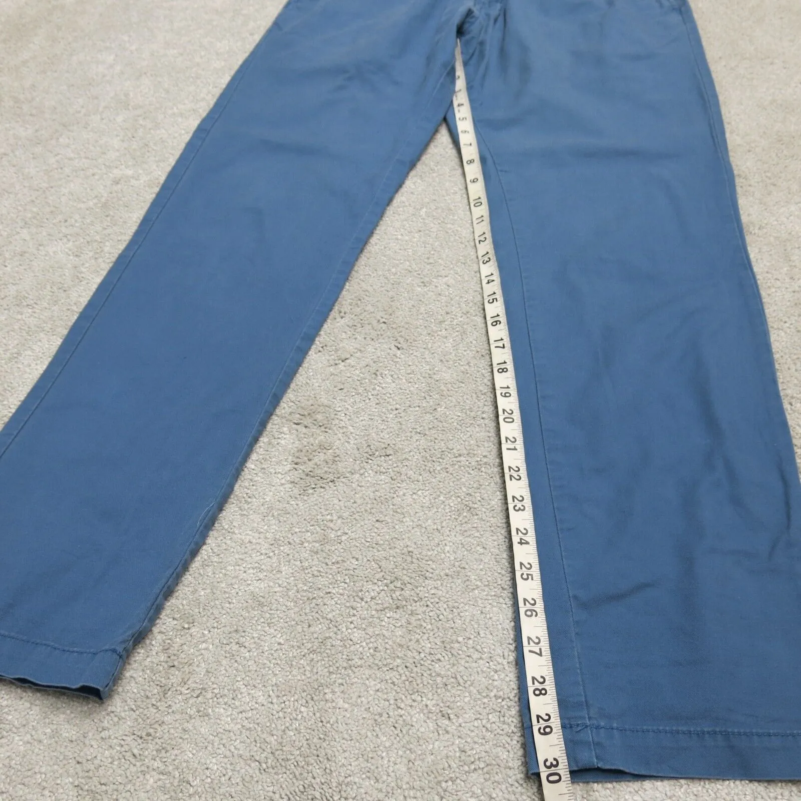 American Rag Mens Chino Pants Slim Straight Regular Fit Low Rise Blue Size 32