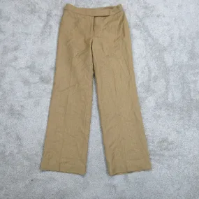 ANN Taylor Womens Casual Wide Leg Pant Pockets Mid Rise Tan Khaki Size 4