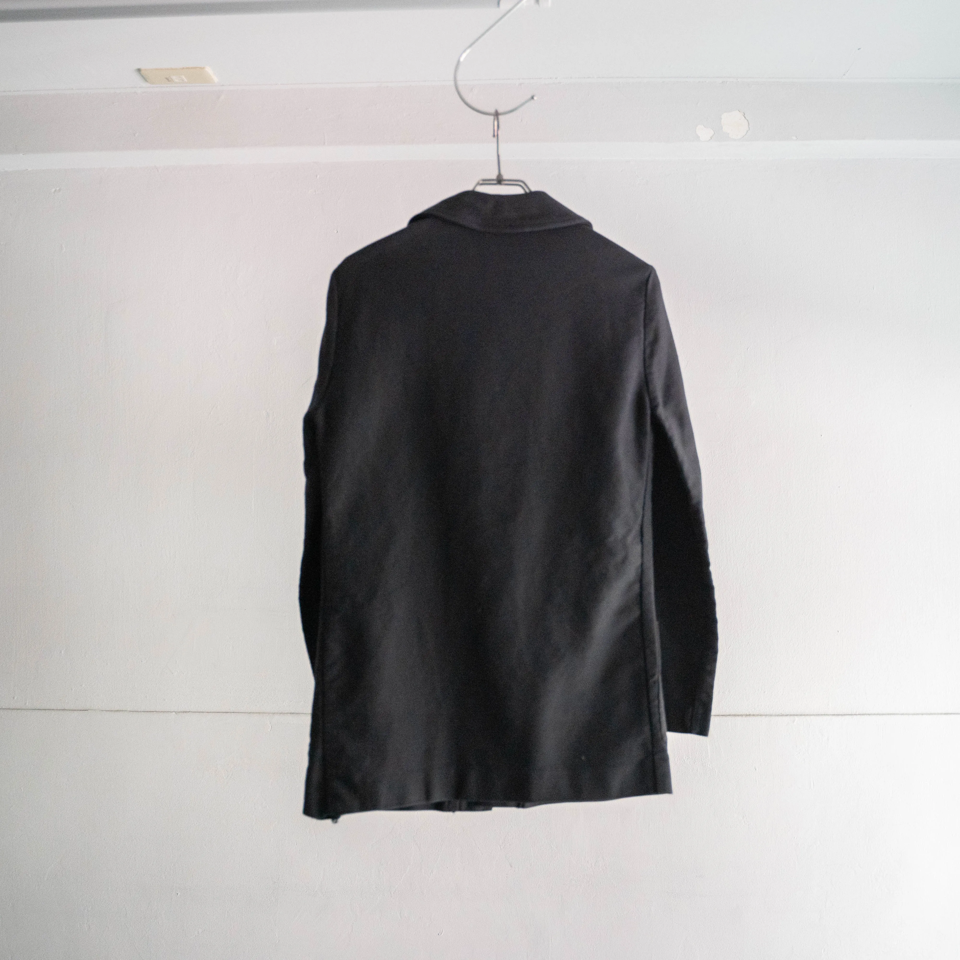 around 1970s black color work jacket -like a French moleskin-