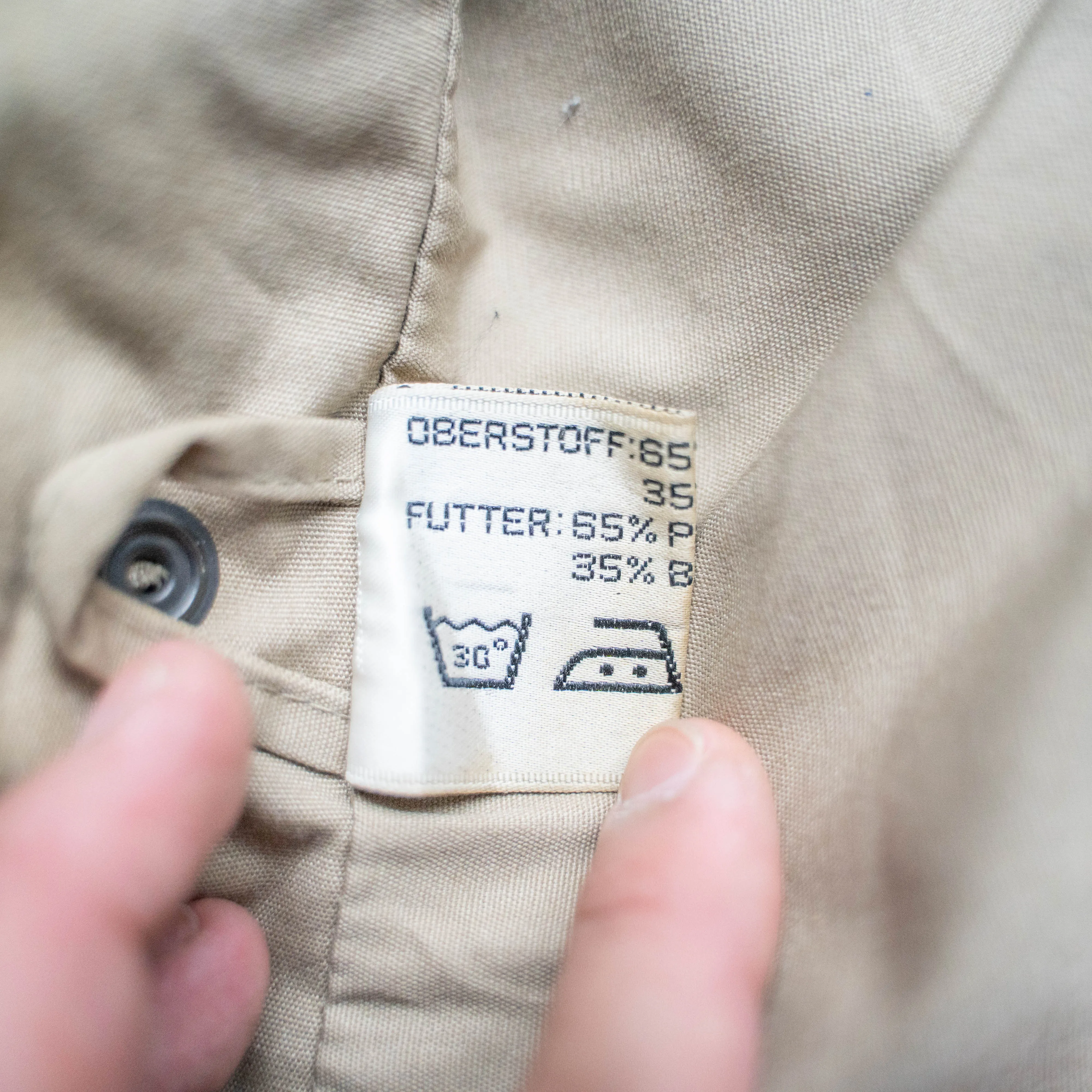 around 1980s Germany beige color 4 pockets jacket -removable hood-