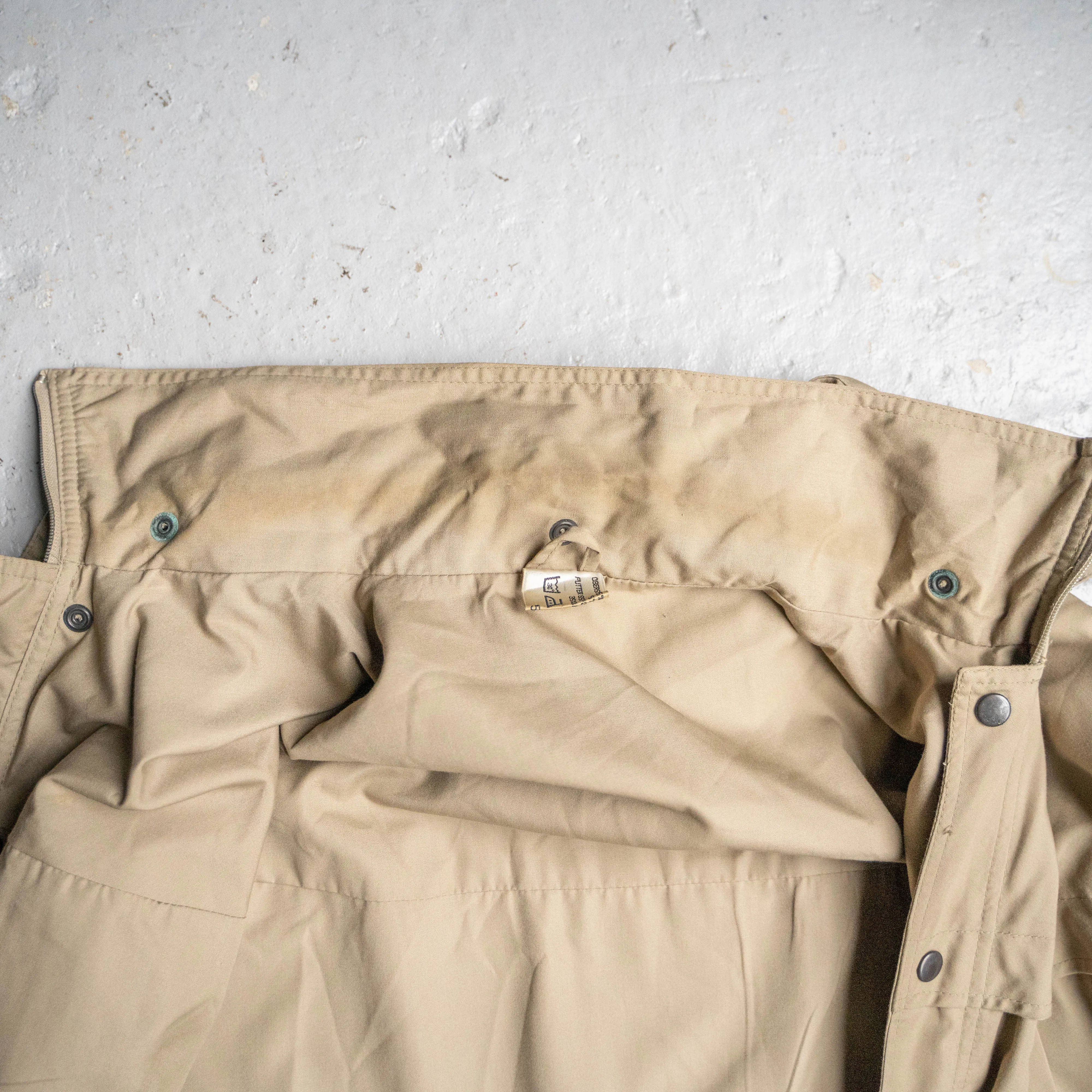 around 1980s Germany beige color 4 pockets jacket -removable hood-