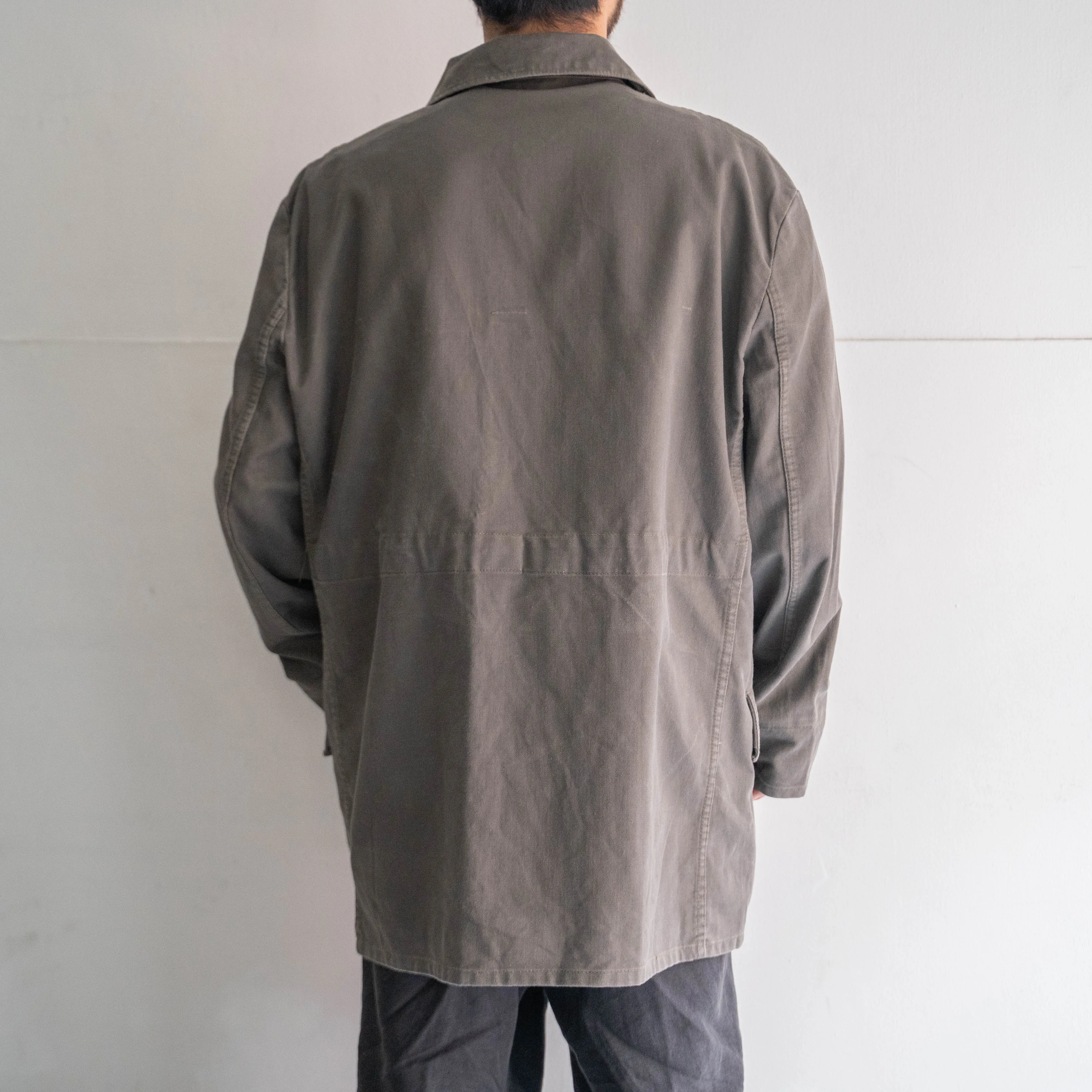 around 1990s Germany gray color logger work jacket 'german moleskin'　