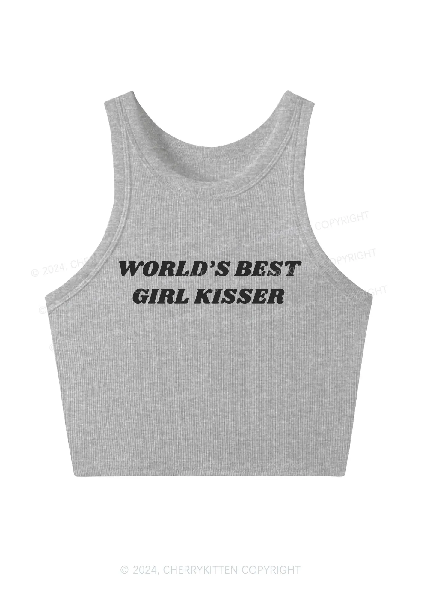 Best Girl Kisser Y2K Crop Tank Top Cherrykitten