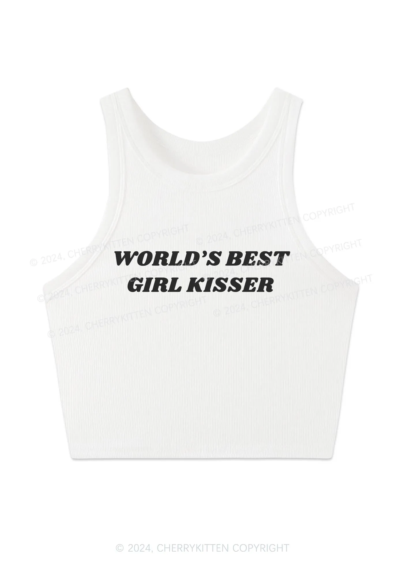 Best Girl Kisser Y2K Crop Tank Top Cherrykitten