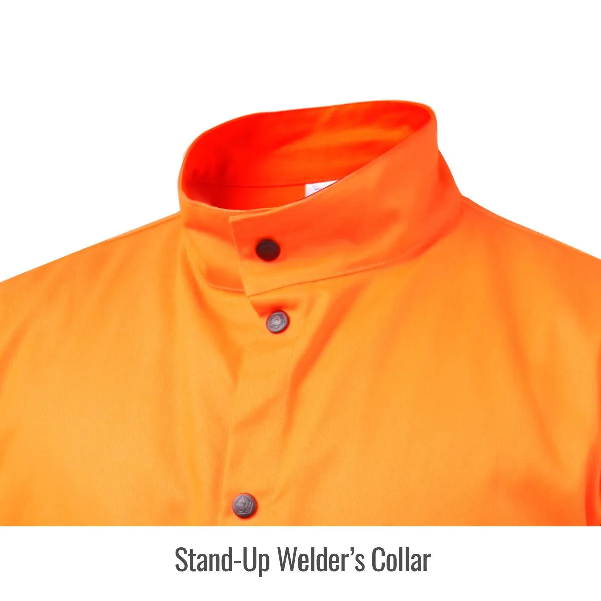 Black Stallion Stretch-Back FR Cotton Orange Welding Jacket - JF1625-OR