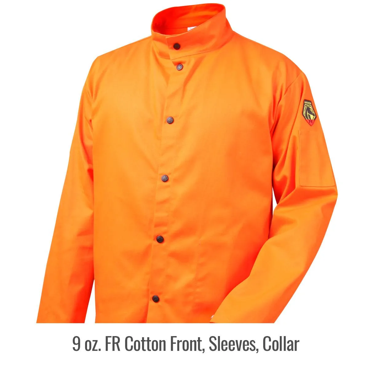 Black Stallion Stretch-Back FR Cotton Orange Welding Jacket - JF1625-OR