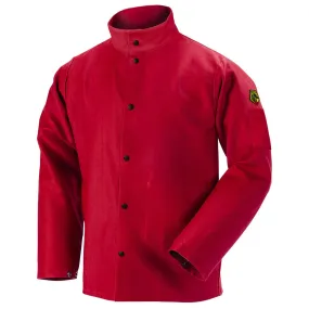 Black Stallion TruGuard 200 FR Cotton Welding Jacket, Red - FR9-30C