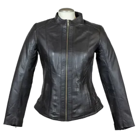 BOL Women's Zip Up Leather Jacket