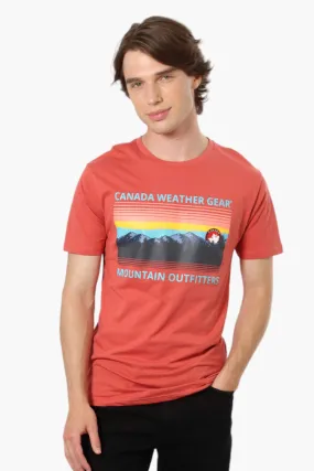 Canada Weather Gear Mountain Print Tee - Pink