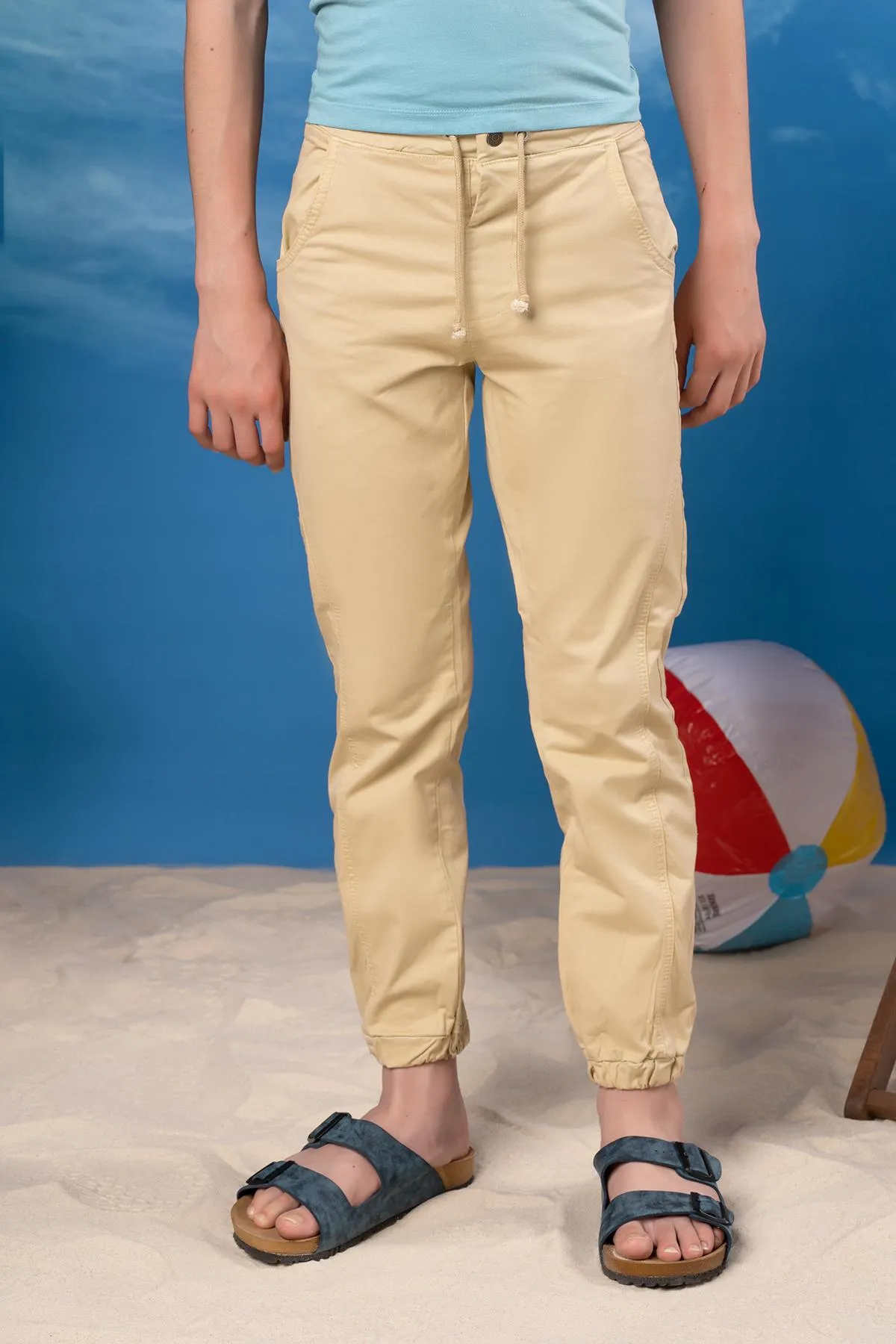 Chino Jogger Pant For Boy - Beige