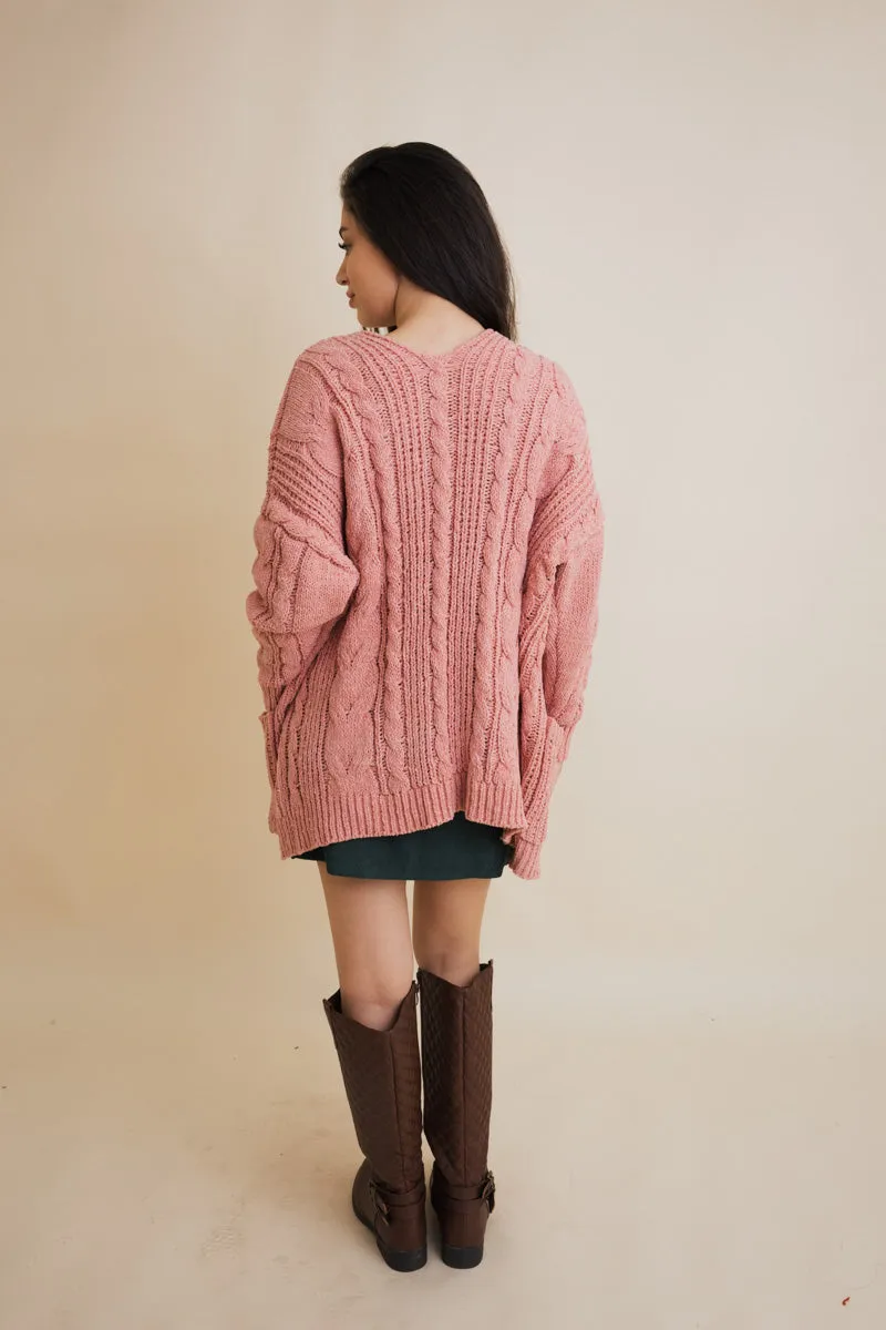 Classic Snuggle Comfort Cable Knit Cardigan