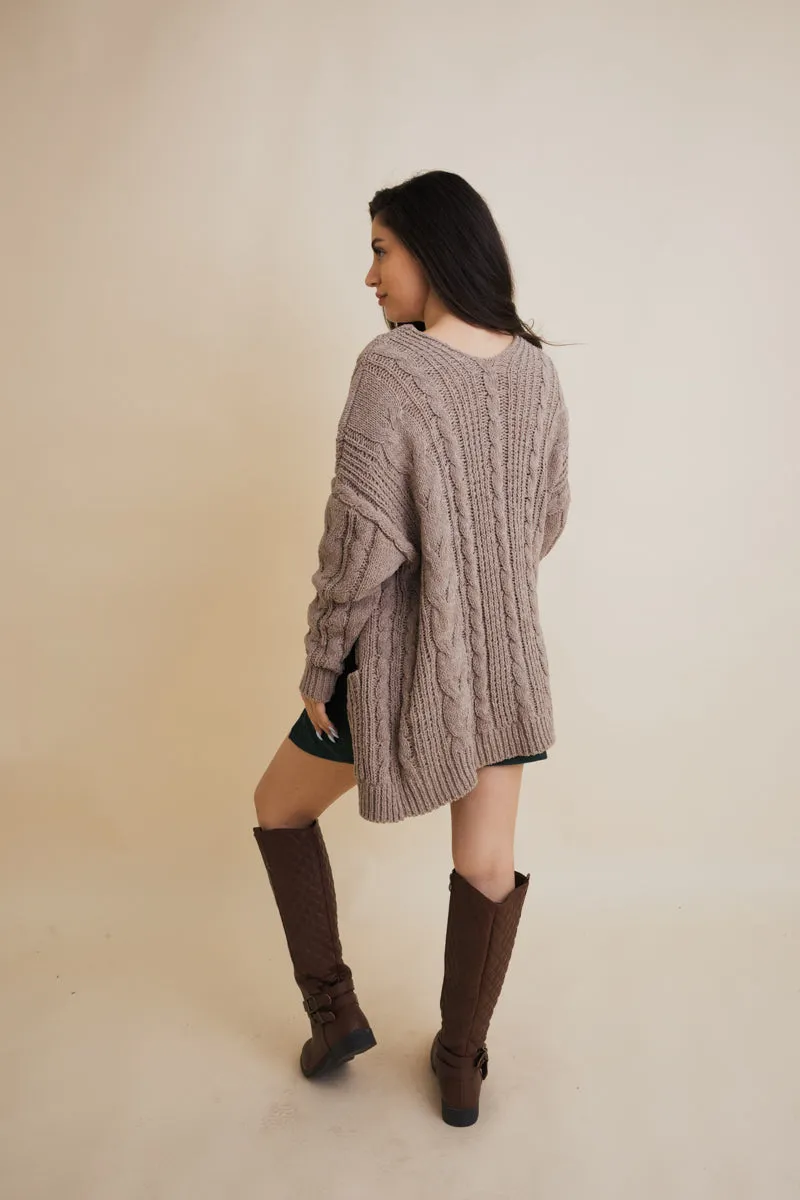 Classic Snuggle Comfort Cable Knit Cardigan