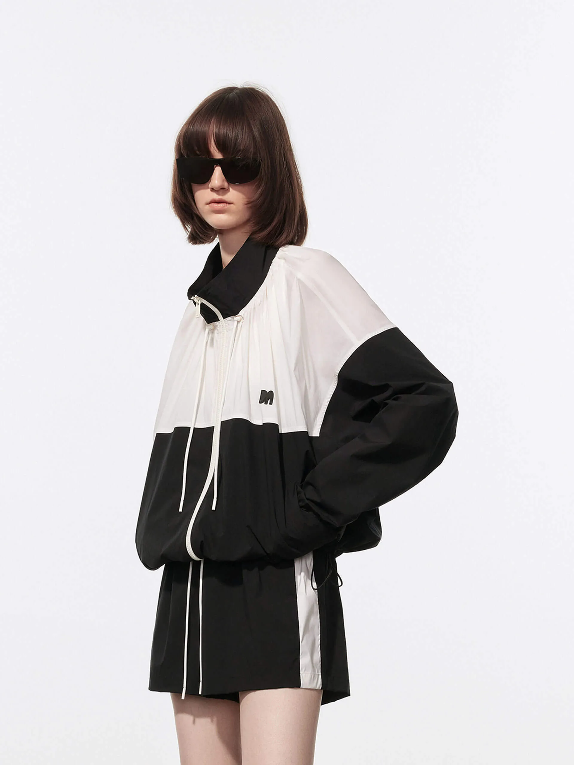 Color Block Zipper Jacket