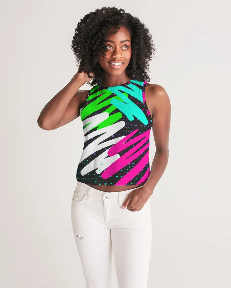 Colorsplash Black Women's Cropped Tank Top