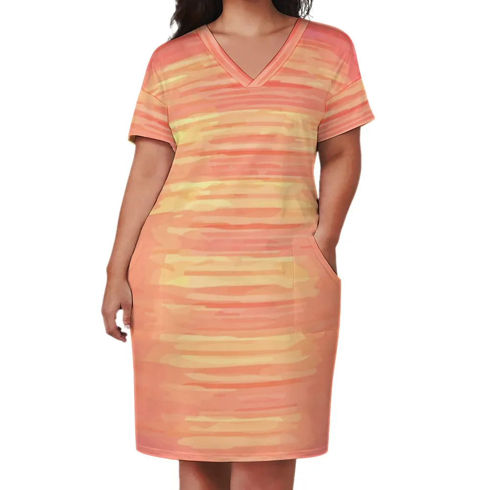 Coral Sunshine Loose pocket dress