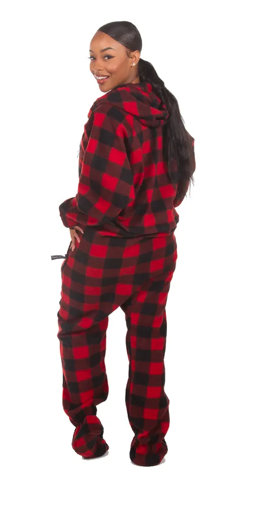 Couch Plaid-tato Onesie - Detachable Feet