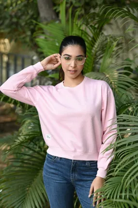 CROP SWEATSHIRT ( PINK )