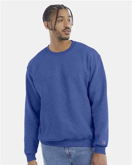 Custom Embroidered - Champion - Powerblend® Crewneck Sweatshirt - Royal Blue Heather - S600