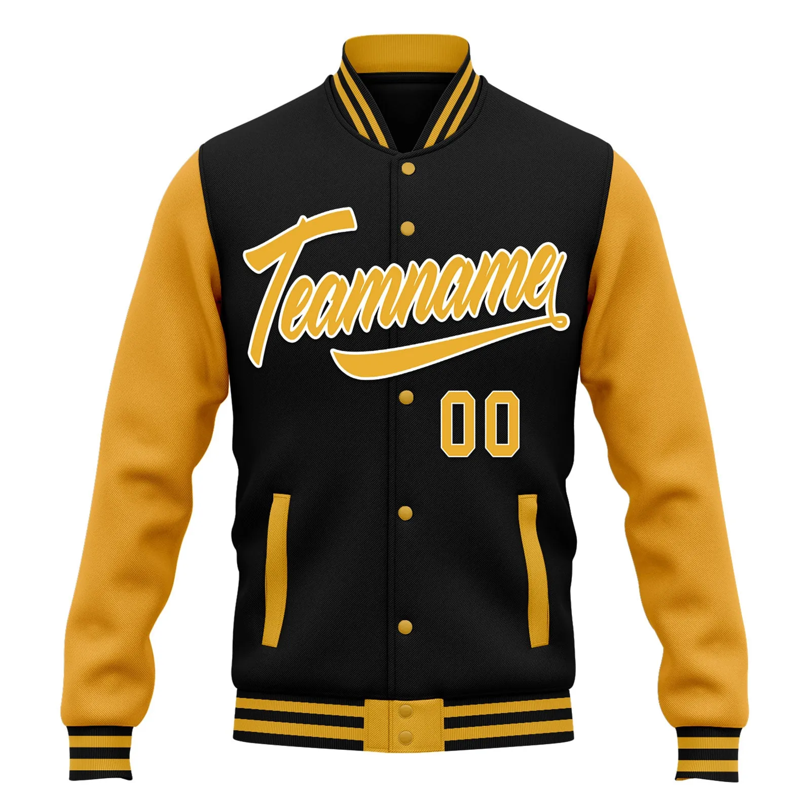 Custom Raglan Sleeves Jacket Bomber Full-Snap Varsity Letterman Personalized Jacket FZ005-D025002-3