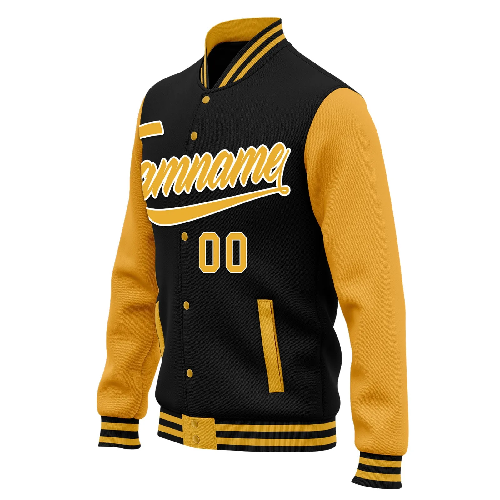 Custom Raglan Sleeves Jacket Bomber Full-Snap Varsity Letterman Personalized Jacket FZ005-D025002-3