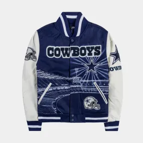 Dallas Cowboys Remix Varsity Mens Jacket (Navy/White)