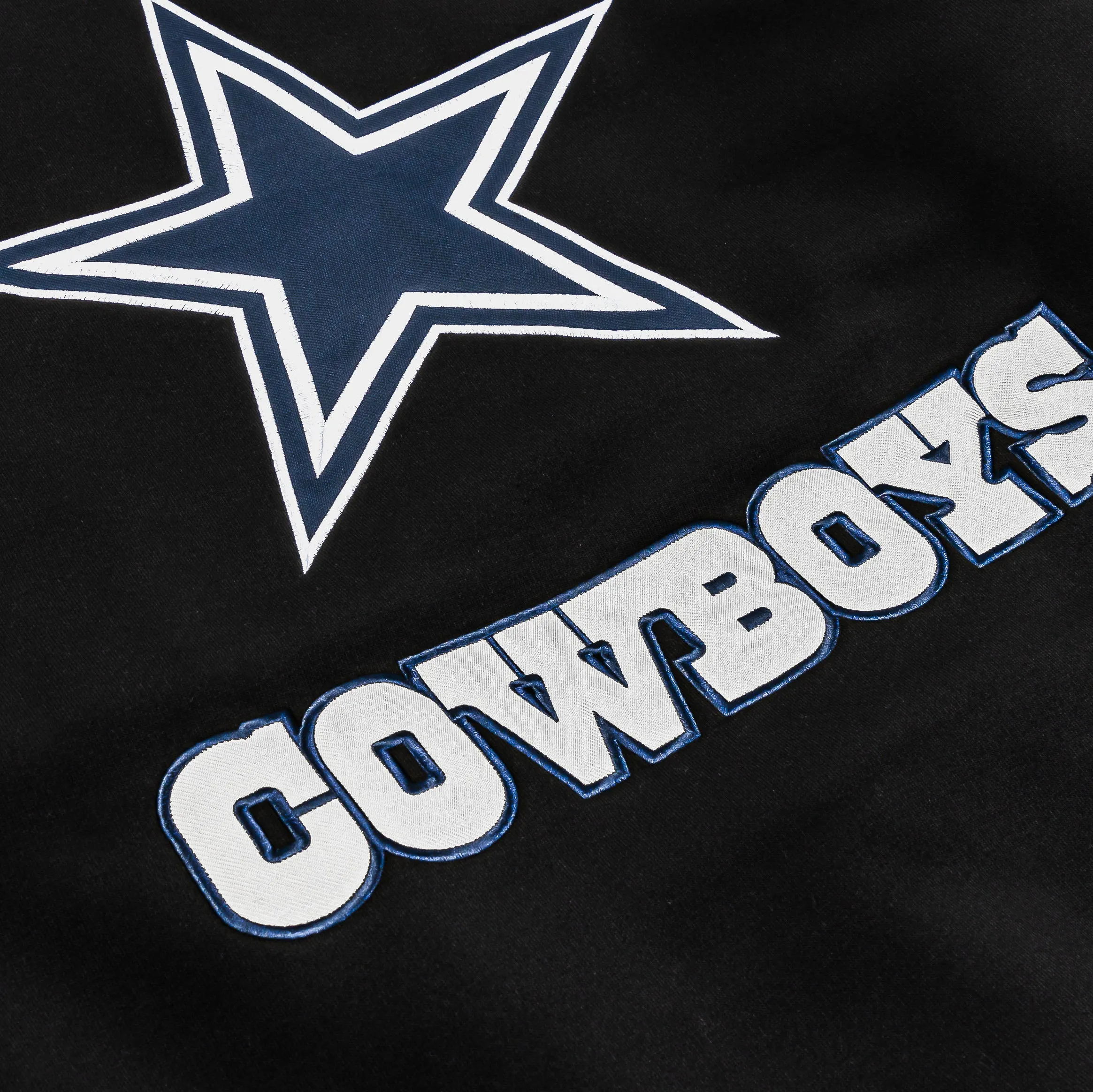 Dallas Cowboys Reversible Letterman Mens Jacket (Black/White/Blue)