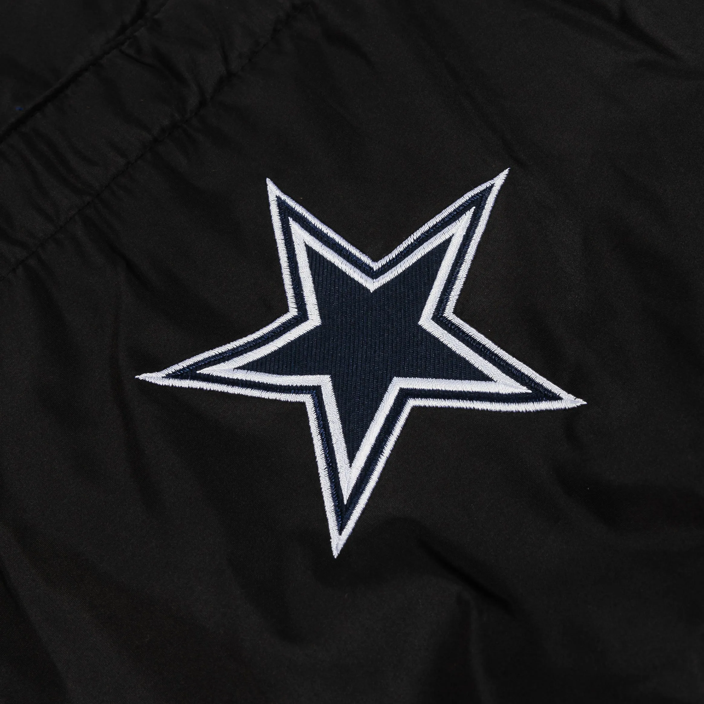 Dallas Cowboys Reversible Letterman Mens Jacket (Black/White/Blue)