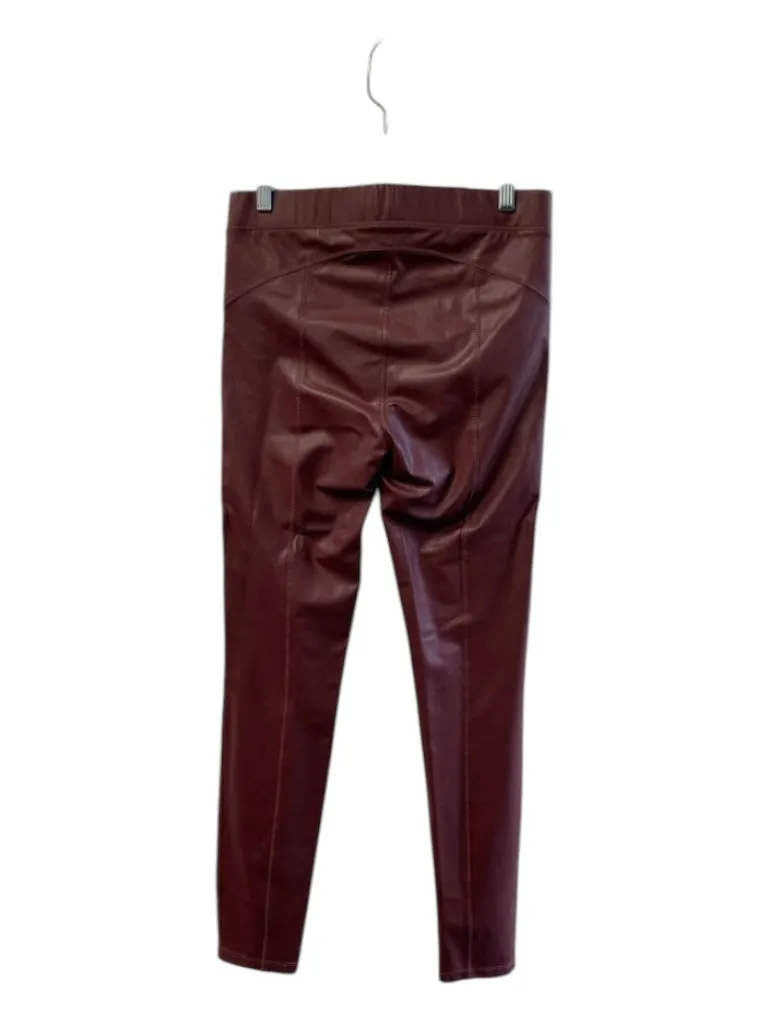 David Lerner Size S Merlot Polyurethane Blend High Rise Elastic Waist Pants