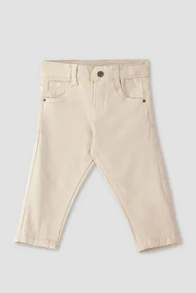 Denim Pant For Baby Boy - Beige