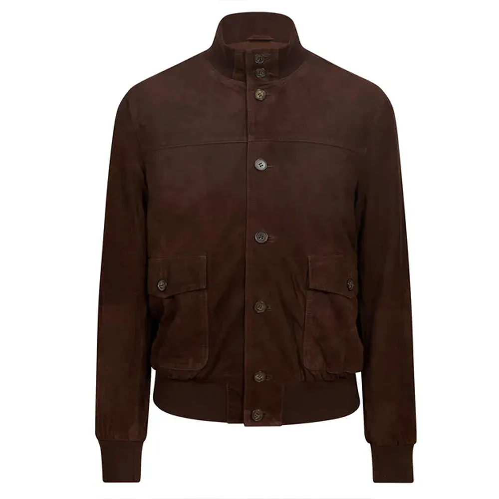 Fbi Pecinka Brown Suede Biker Jacket