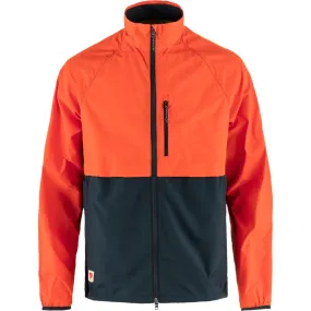 Fjällräven Men&#x27;s HC Hybrid Wind Jacket Dark Navy-Flame Orange | Buy Fjällräven Men&#x27;s HC Hybrid Wind Jacket Dark Navy-Flame Orange here | Outnorth