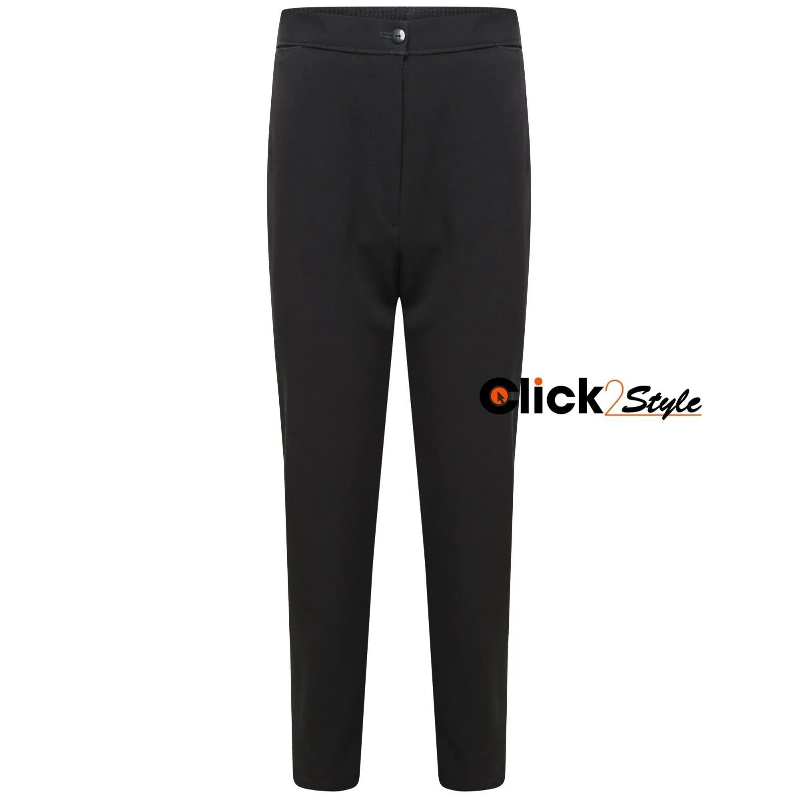 Girls School Uniform Smart Fit Comfortable Trousers Formal Pant  -Black