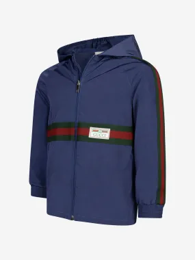 Gucci Boys Technical Jersey Hooded Bomber Jacket