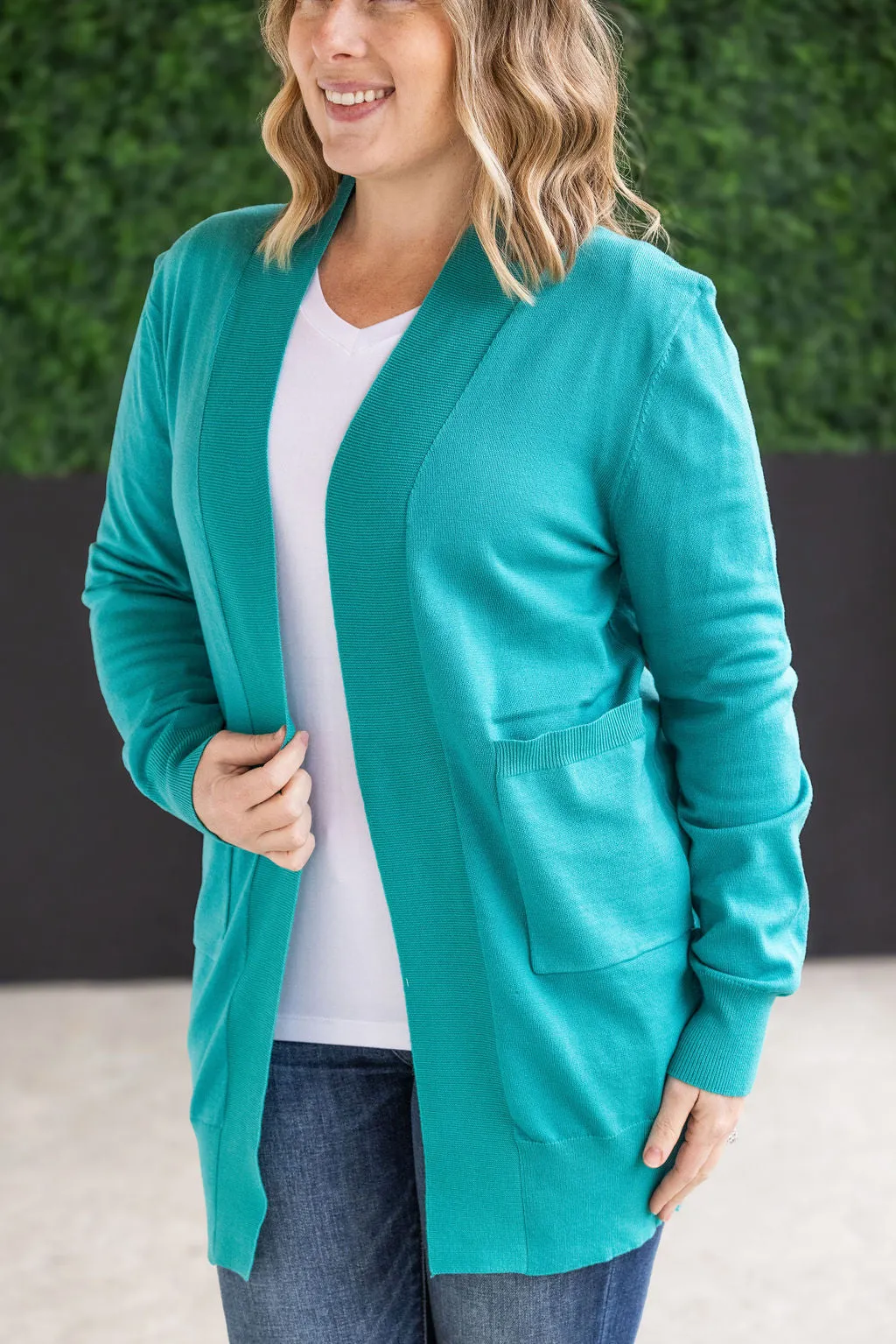 High Pocket Cardigan - Teal