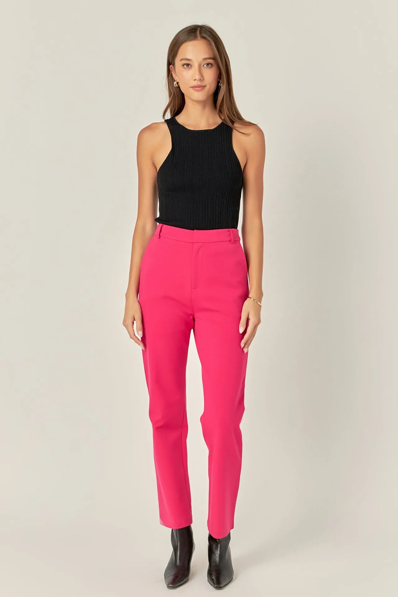 High-waist Knit Pants